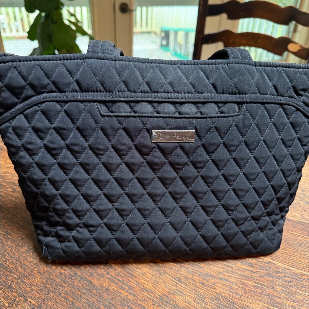 Vera Bradley Black Quilted Tote Bag Vintage
